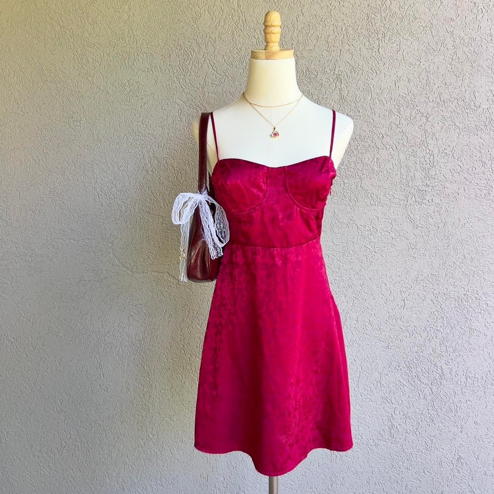 Princess Polly Red Satin Mini Dress Size US 2 Glam Going Out Party